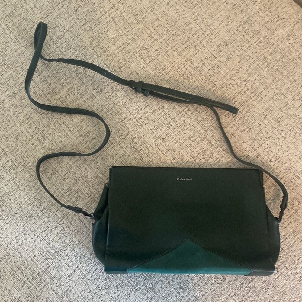 Pixie Mood Dark Green Crossbody Bag Suede Detail